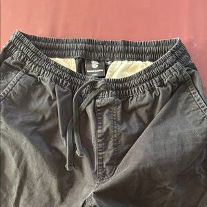 Vans Men's Black Elastic Waist cotton Canvas Pants